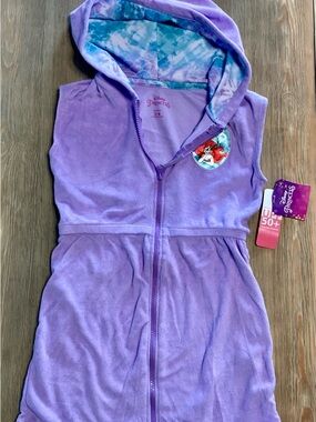 Disney Lavender Ariel Hooded Girls' Swim Cover-Up